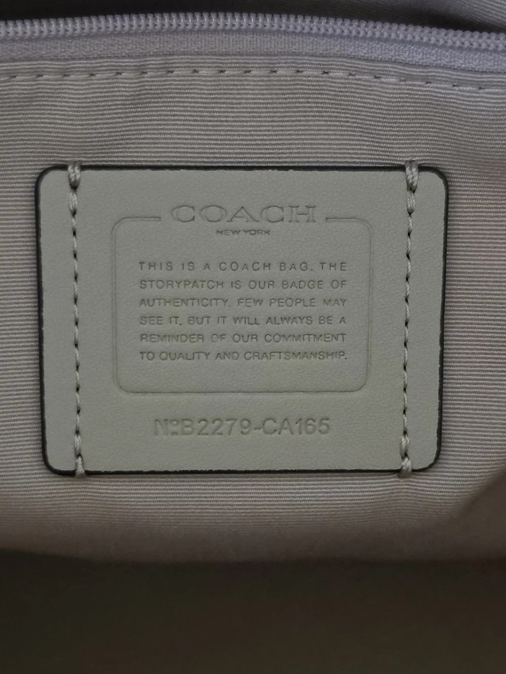 Coach Andy Leather Tote Bag with Carriage - Off-White with Tan Handles